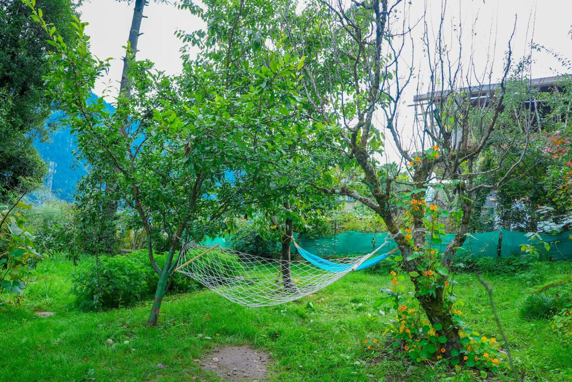The Manu Emerald # Farmhouse # Top Selling Cottage In Manali # Peaceful Heritage Cozy Stay # Lawn With Bonfire # Most Awarded Exteriör bild