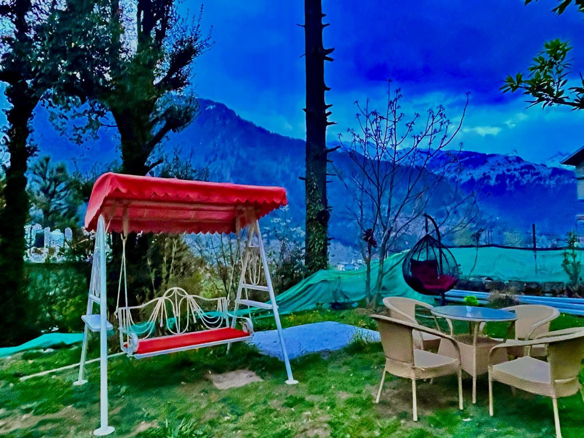 The Manu Emerald # Farmhouse # Top Selling Cottage In Manali # Peaceful Heritage Cozy Stay # Lawn With Bonfire # Most Awarded Exteriör bild